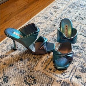 Aquazzura Iridescent Blue Heels